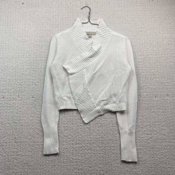 Banana Republic Womens Long Sleeve Open Shrug / Bolero Knit Sweater Sz M White - Picture 1 of 11